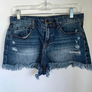 rue 21 Frayed & Distressed Denim Short Shorts, Women’s Size 8